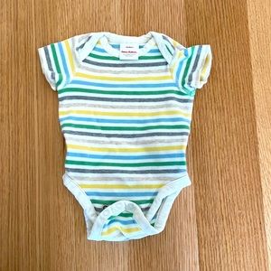 Hanna Andersson striped onesie, preowned, size NB